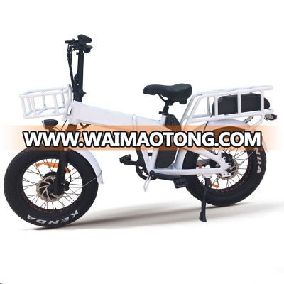 20inch big tyre front & rear double motors 48V E bike two battery Electric Folding bicycle